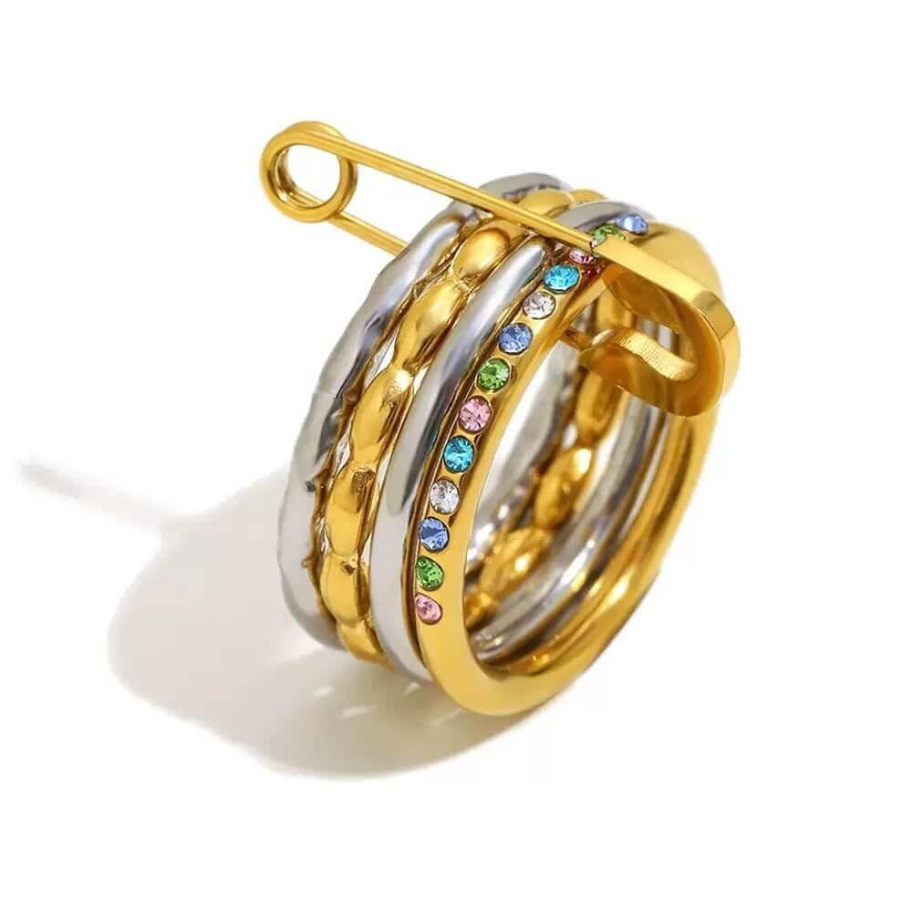 18k gold plated hypoallergenic finger rings