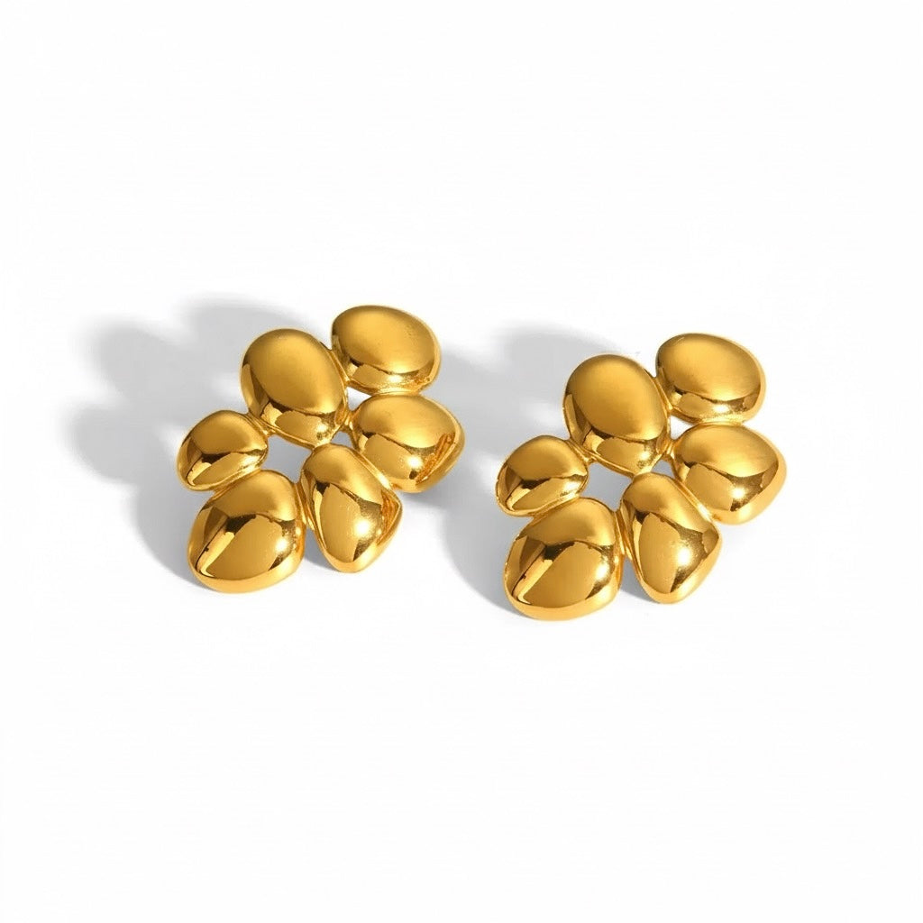 Elaria Drop | Multi-Hollow Drops Stud Earrings