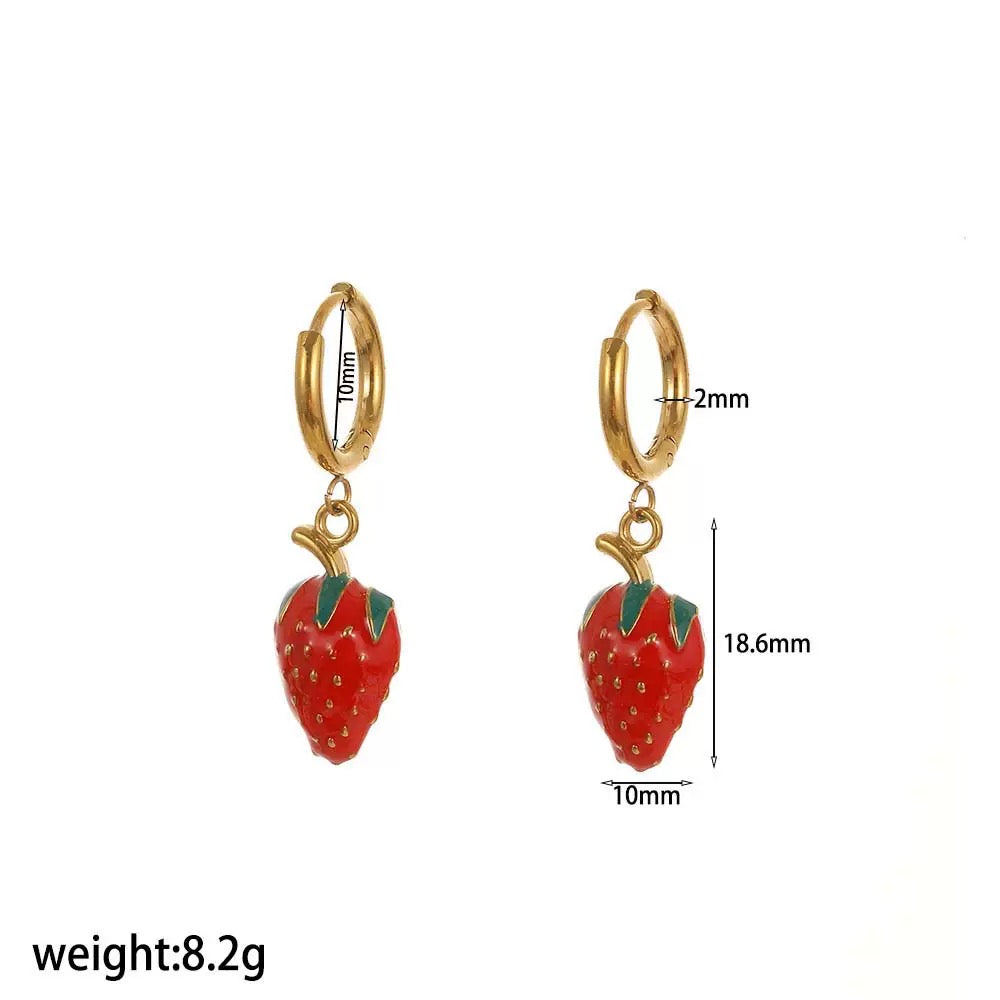 Belle Fraise | Strawberry Stainless Steel Earrings