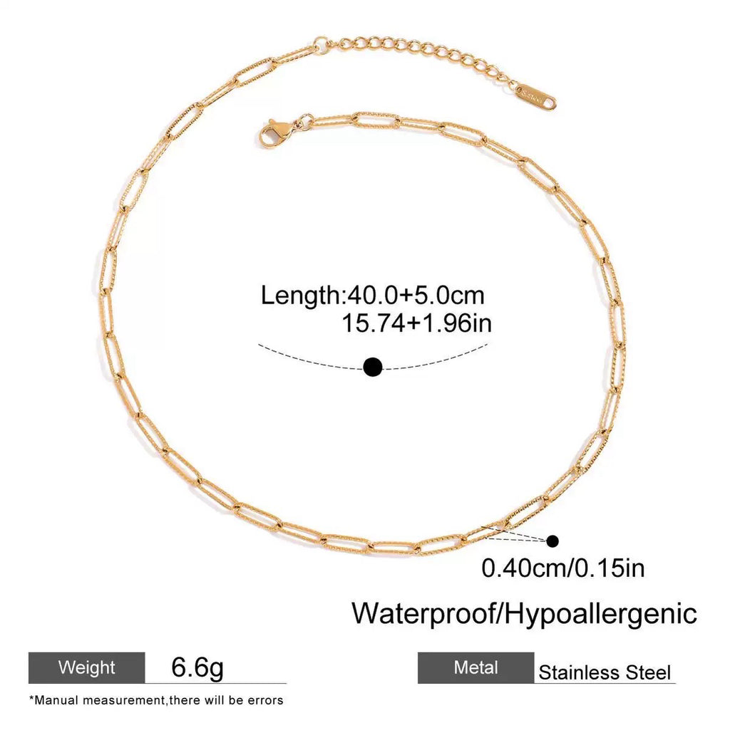 Miri Links | Mini Paper Clip Stackable Necklace