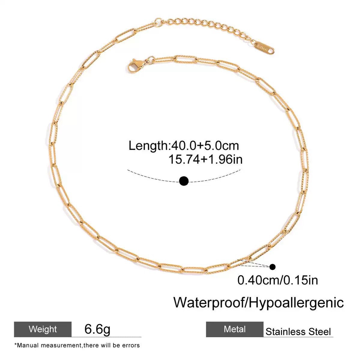 Miri Links | Mini Paper Clip Stackable Necklace