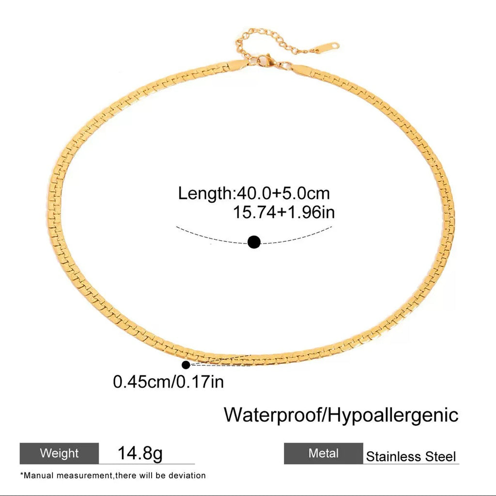 Vale Square | Polished Snakebone Chain Necklace