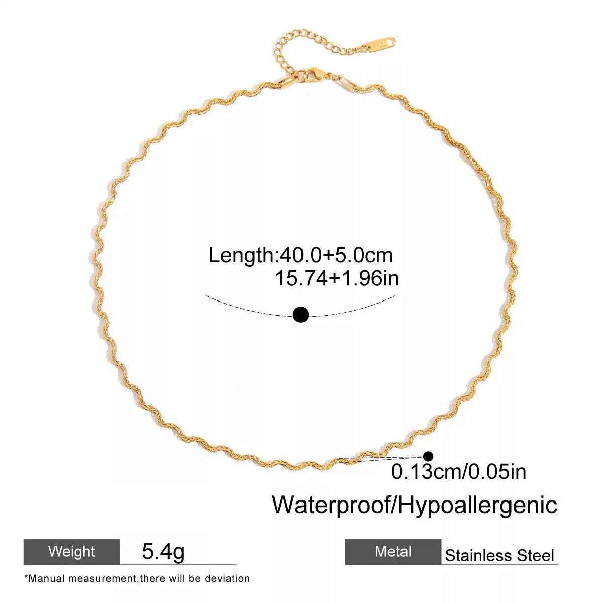 Eline Curl | Fluid Wave Chain Necklace