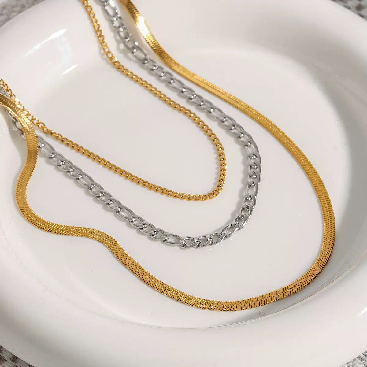 Auralis Layers | Three Layered Minimalist Necklace