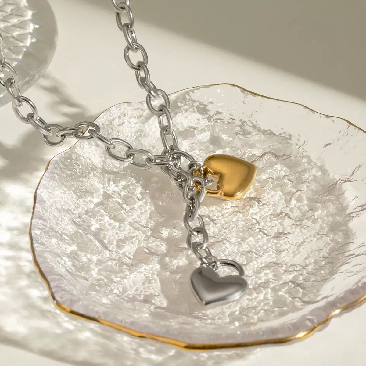 Amory Heart | Twin Heart Pendant Necklace