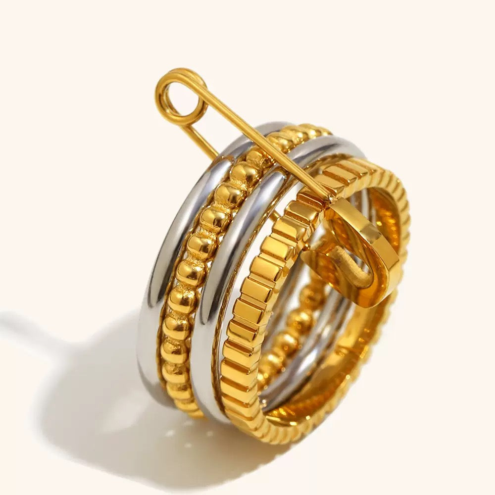 Alveris Prism Ring | Safety Pin Ring