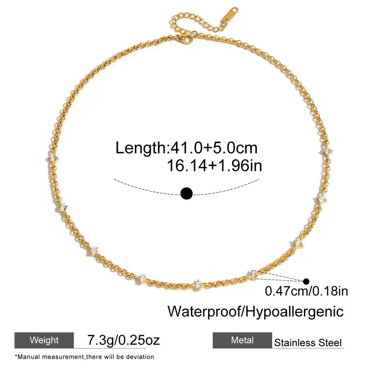 Liora Cable | Minimalist CZ Chain Necklace