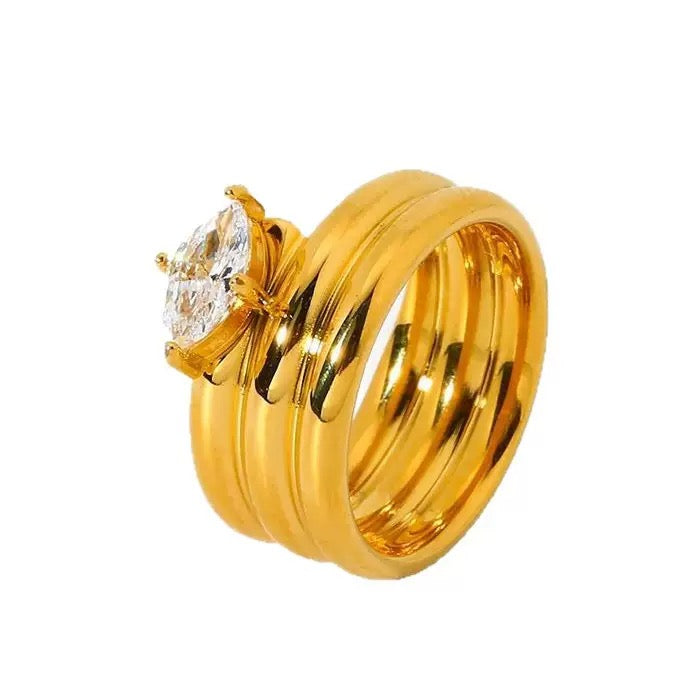 Marquise Spiral | CZ Statement Ring