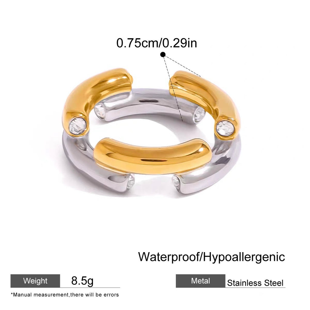 Solenne Ring | Structural CZ Studded Ring