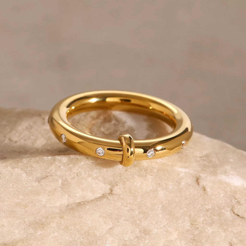 Aurora Band | Dainty 18K Plated Ring