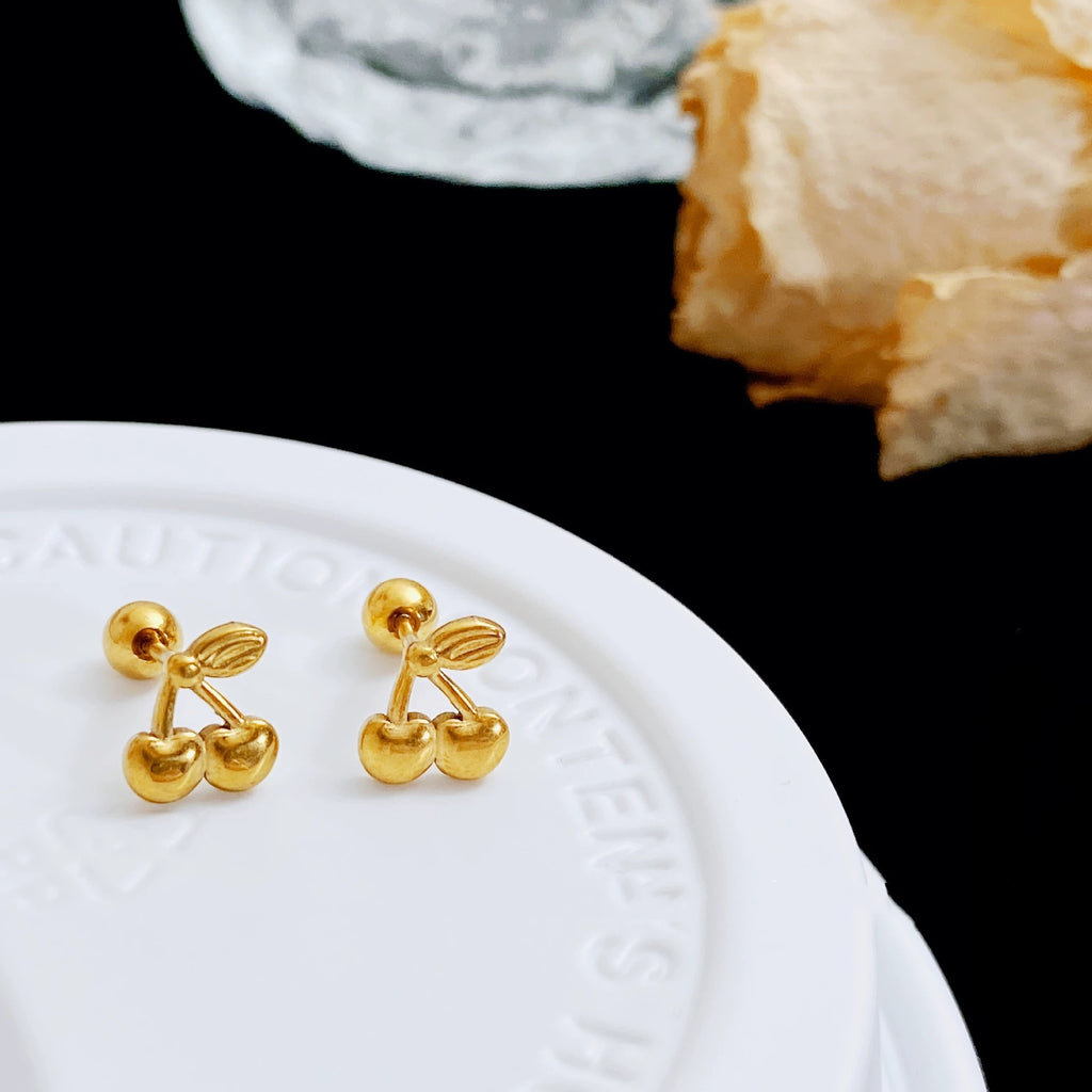 Cherry Bloom | Petite Titanium Stud Earrings