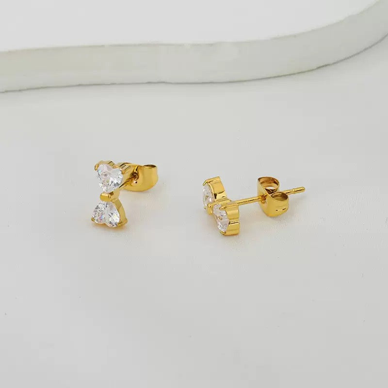 Lumière Bow | CZ Bow Stud Earrings