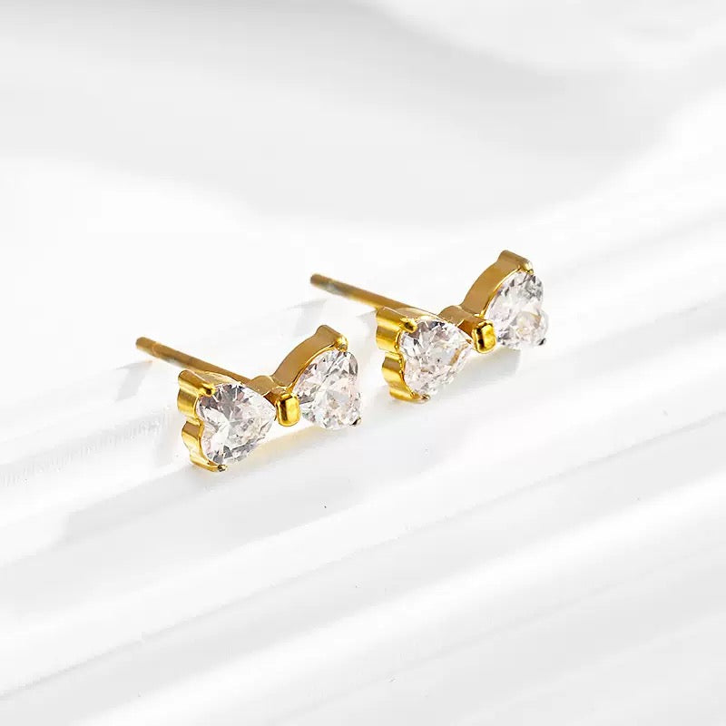 Lumière Bow | CZ Bow Stud Earrings