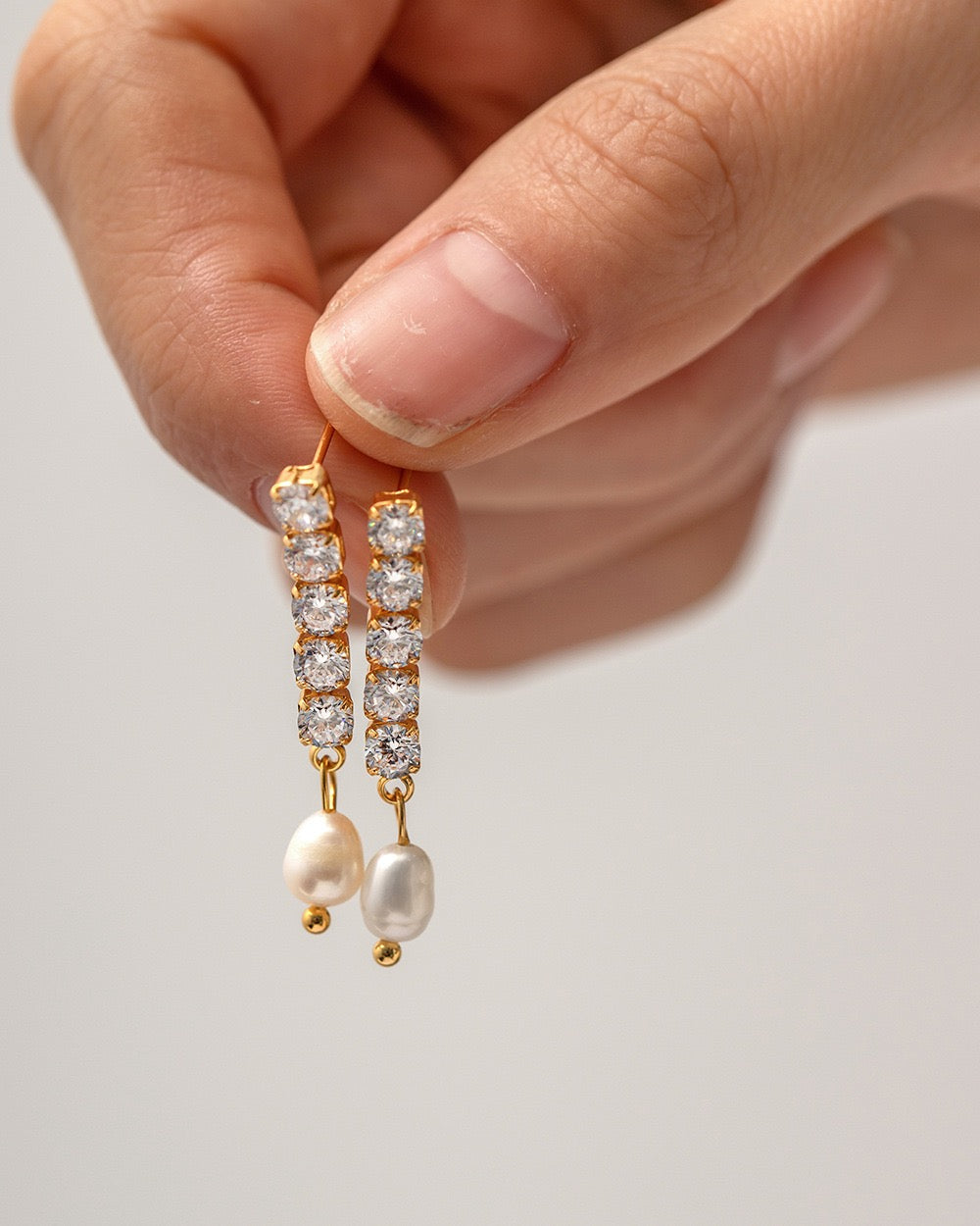 Lisse Tassel | CZ Pearl Drop Earrings